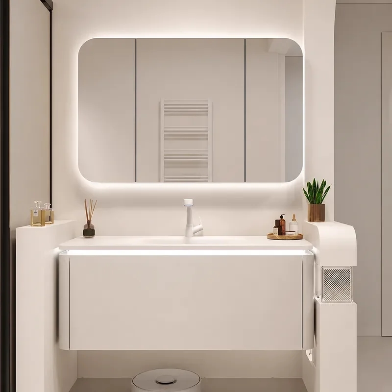 Home Bathroom Vanity Combo - Ceramiczna umywalka zintegrowana z szafką łazienkową,