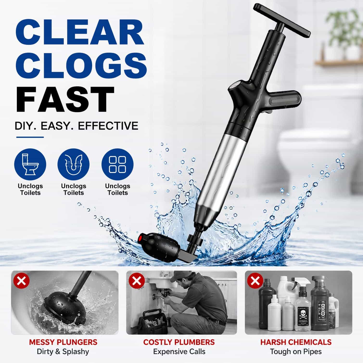 Wysokociśnieniowy odkurzacz do – Plunger Toilet recenzja i cena