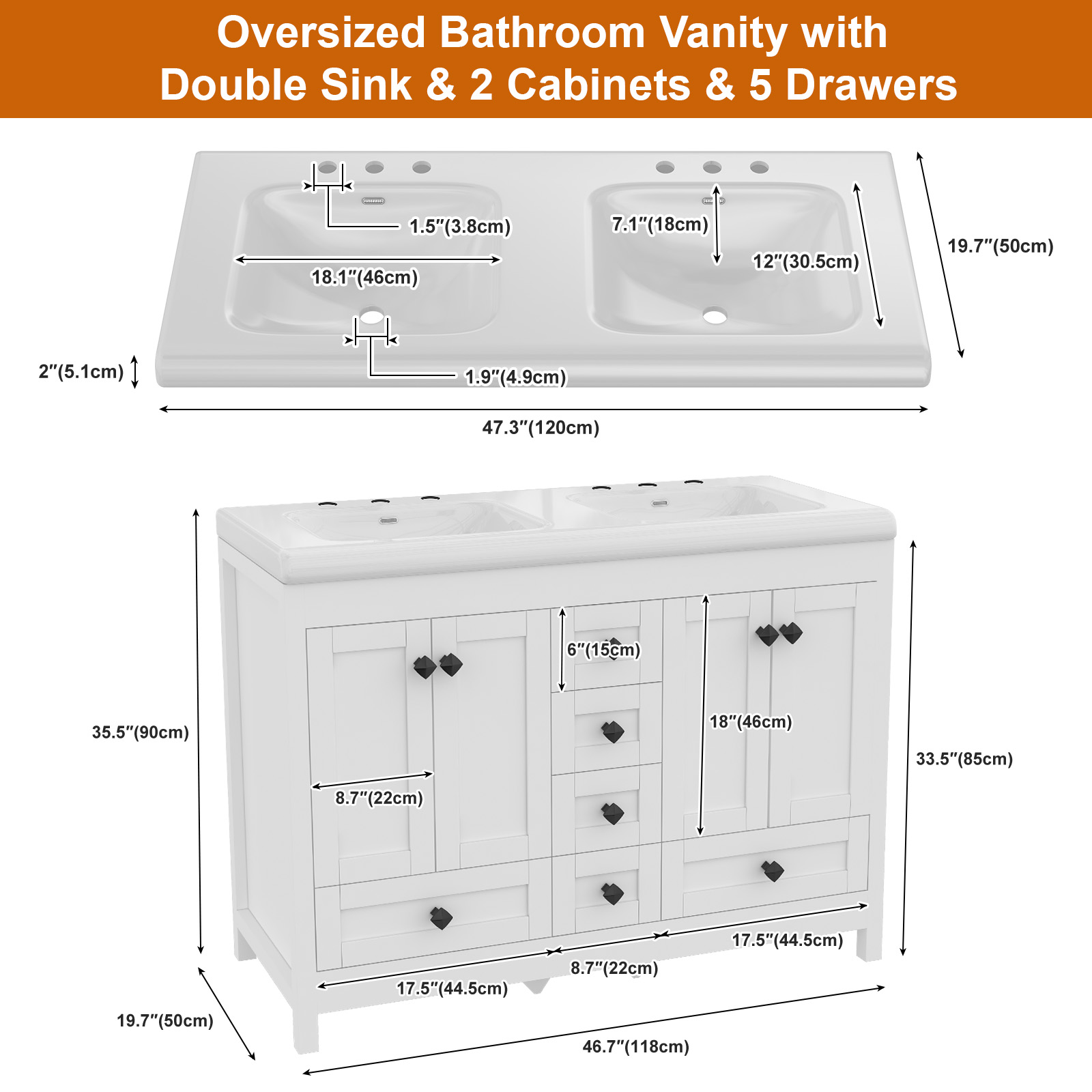 Szafka łazienkowa o długości 4 – Home Bathroom Vanity Combo recenzja i cena